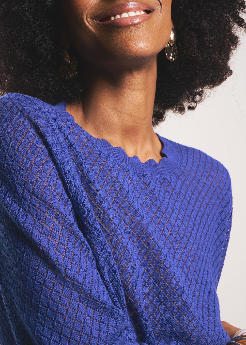 MONYME Round neck cotton jumper - 2 - Sud Express - Sud Express