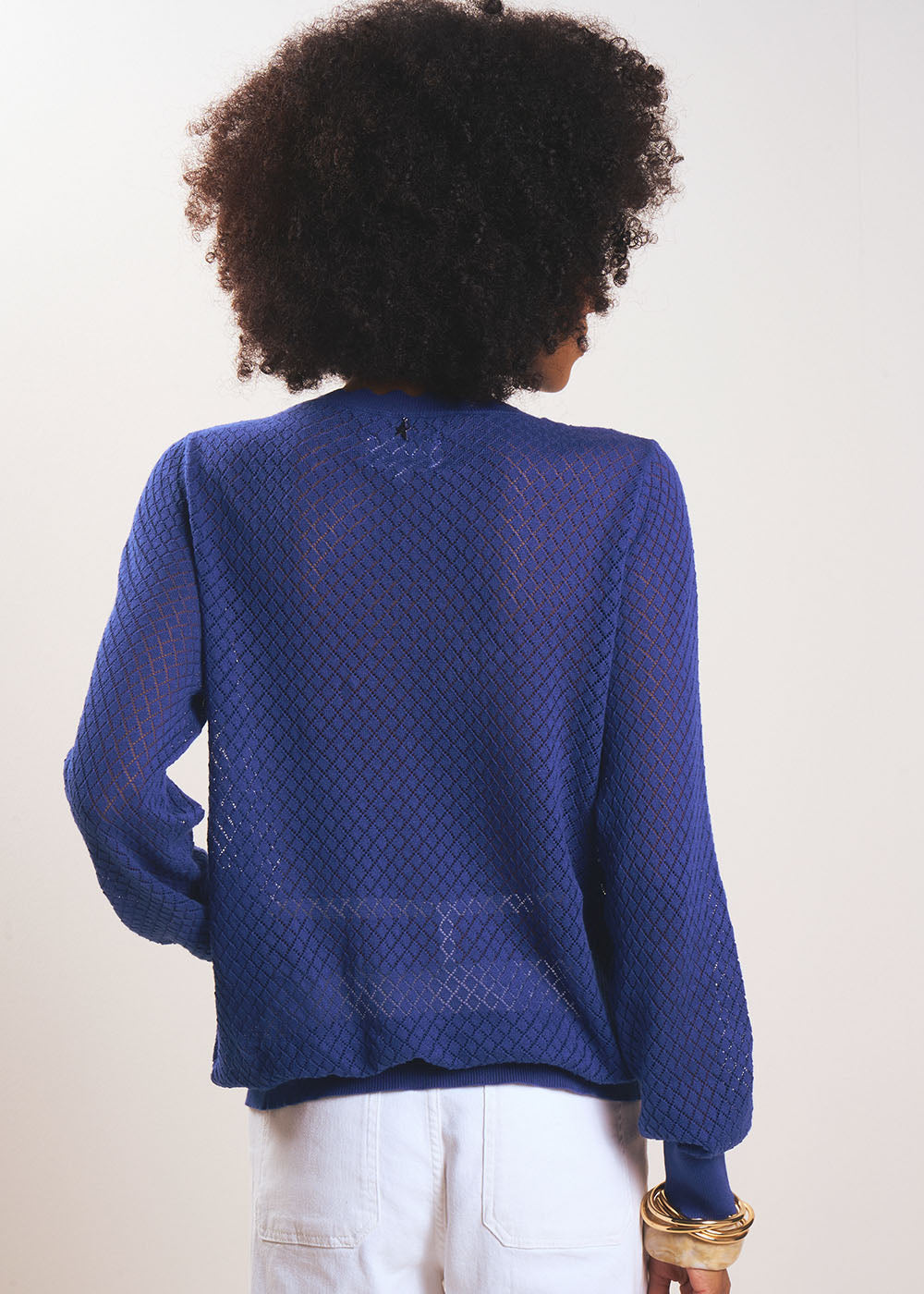 MONYME Round neck cotton jumper - 3 - Sud Express - Sud Express