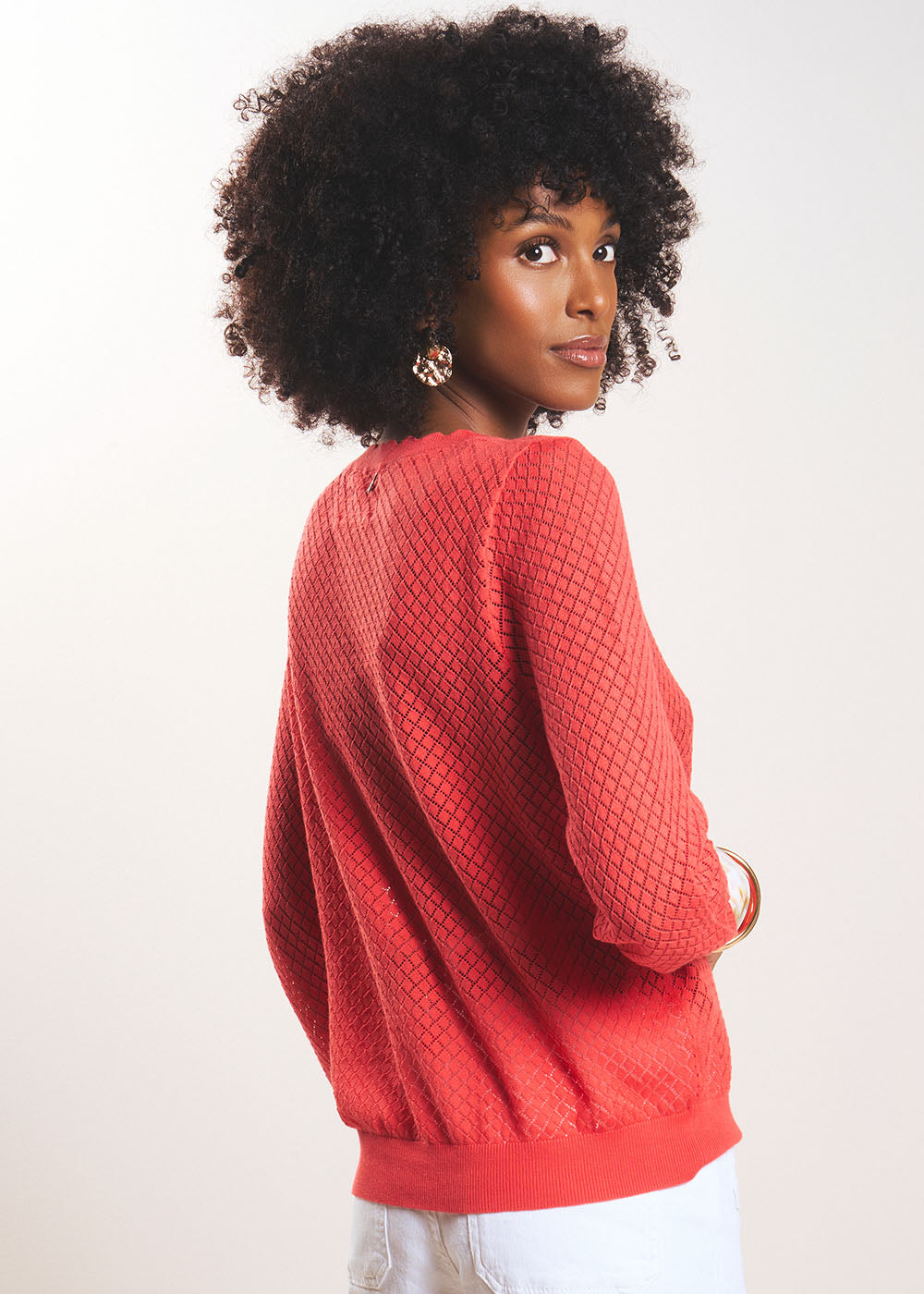 MONYME Round neck cotton jumper - 3 - Sud Express - Sud Express