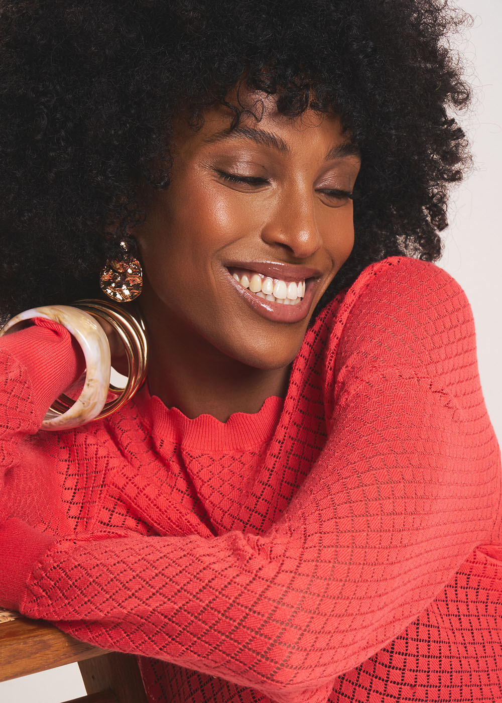 MONYME Round neck cotton jumper - 4 - Sud Express - Sud Express