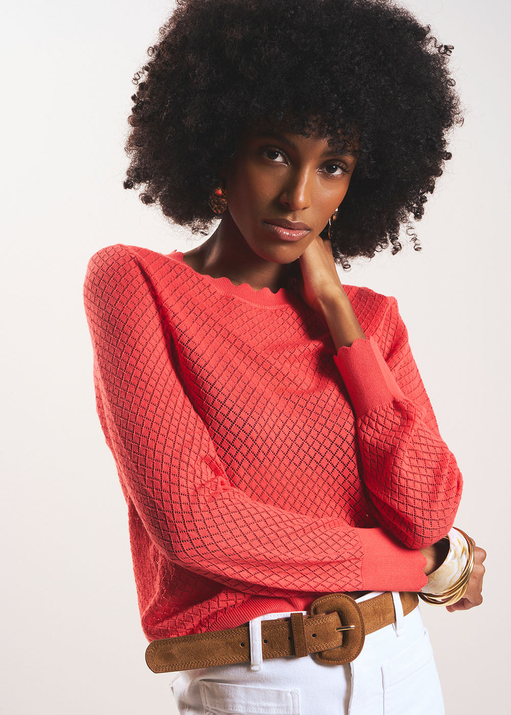 Round neck cotton jumper - Sud Express - 5 - Sud Express