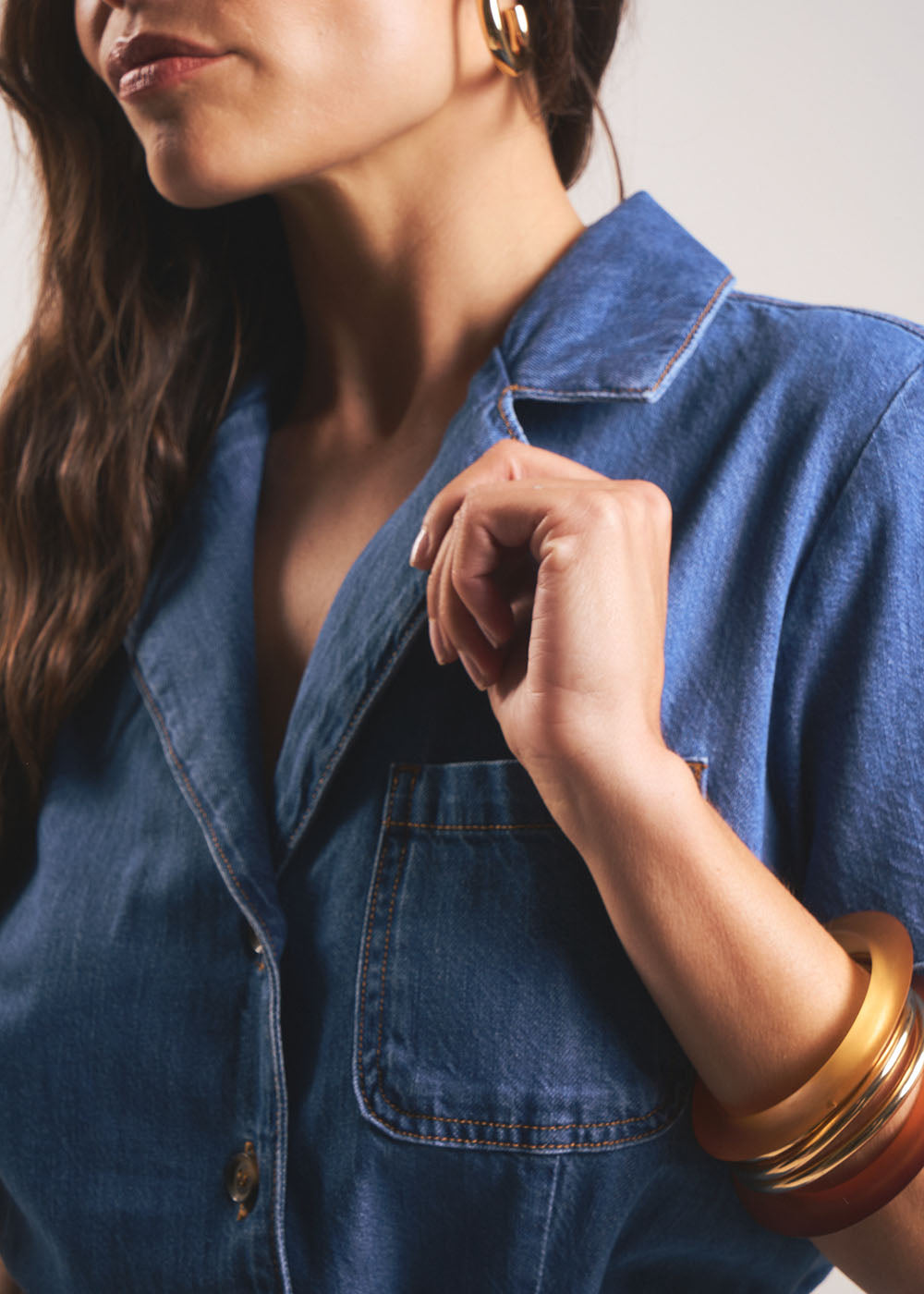 REVERY Denim shirt dress - 2 - Sud Express - Sud Express