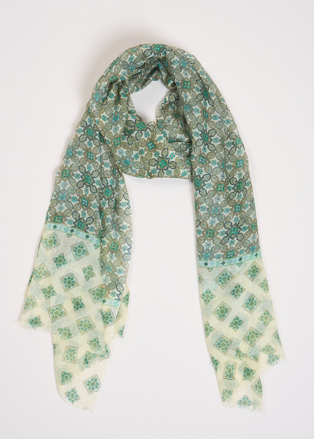 FLAVIA Scarf with delicate graphic pattern - 1 - Sud Express - Sud Express