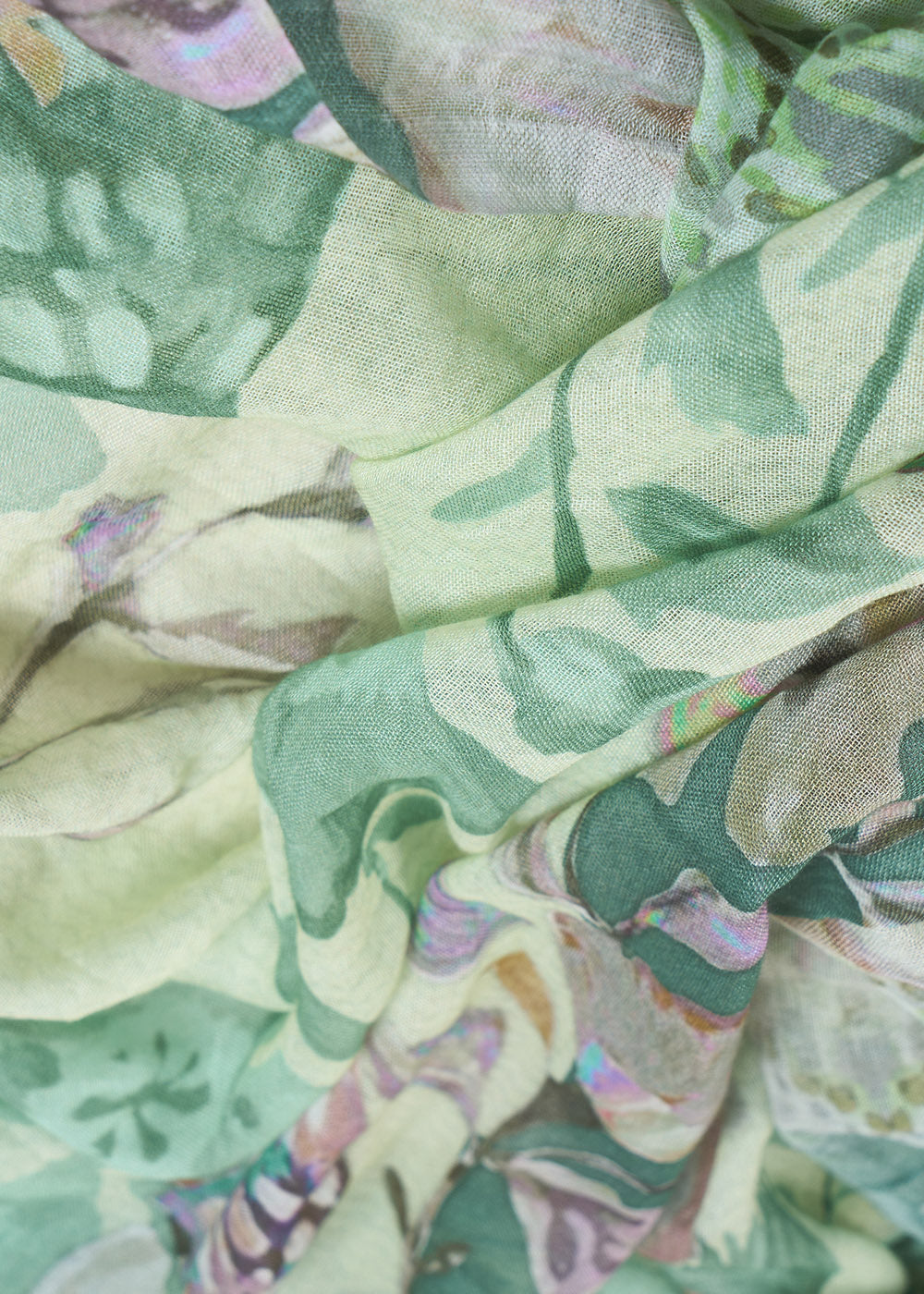 FATYM Rectangular scarf with botanical print - 2 - Sud Express - Sud Express