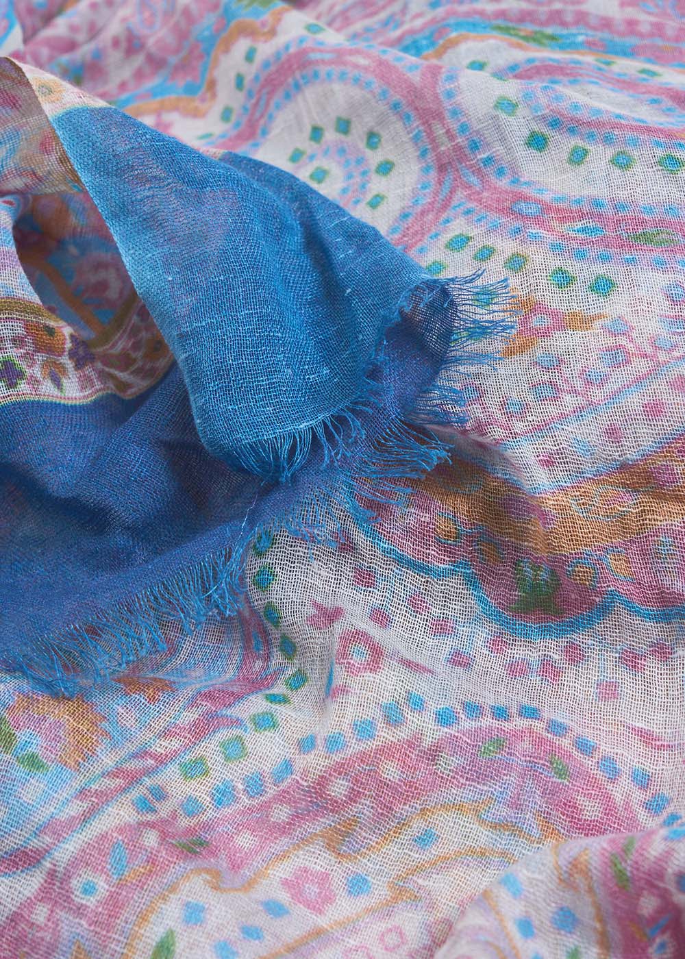 FABIENNE Rectangular scarf with paisley print - 2 - Sud Express - Sud Express