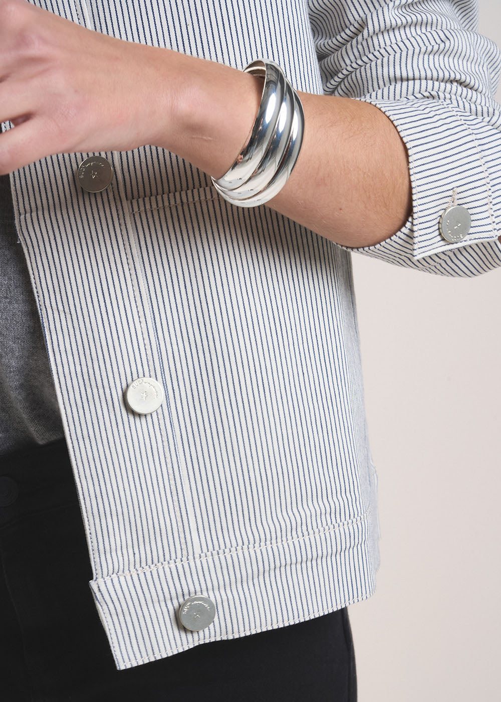 VULYSSE Boxy striped jacket with shirt collar - 4 - Sud Express - Sud Express