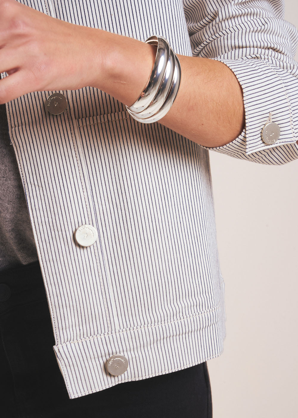 VULYSSE Boxy striped jacket with shirt collar - 4 - Sud Express - Sud Express