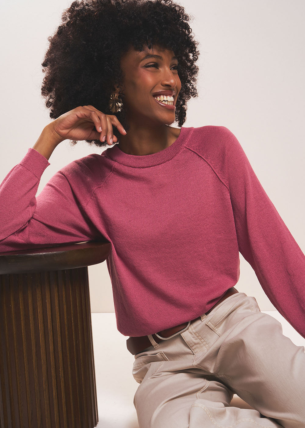MARTINAY Fitted round neck jumper - 1 - Sud Express - Sud Express