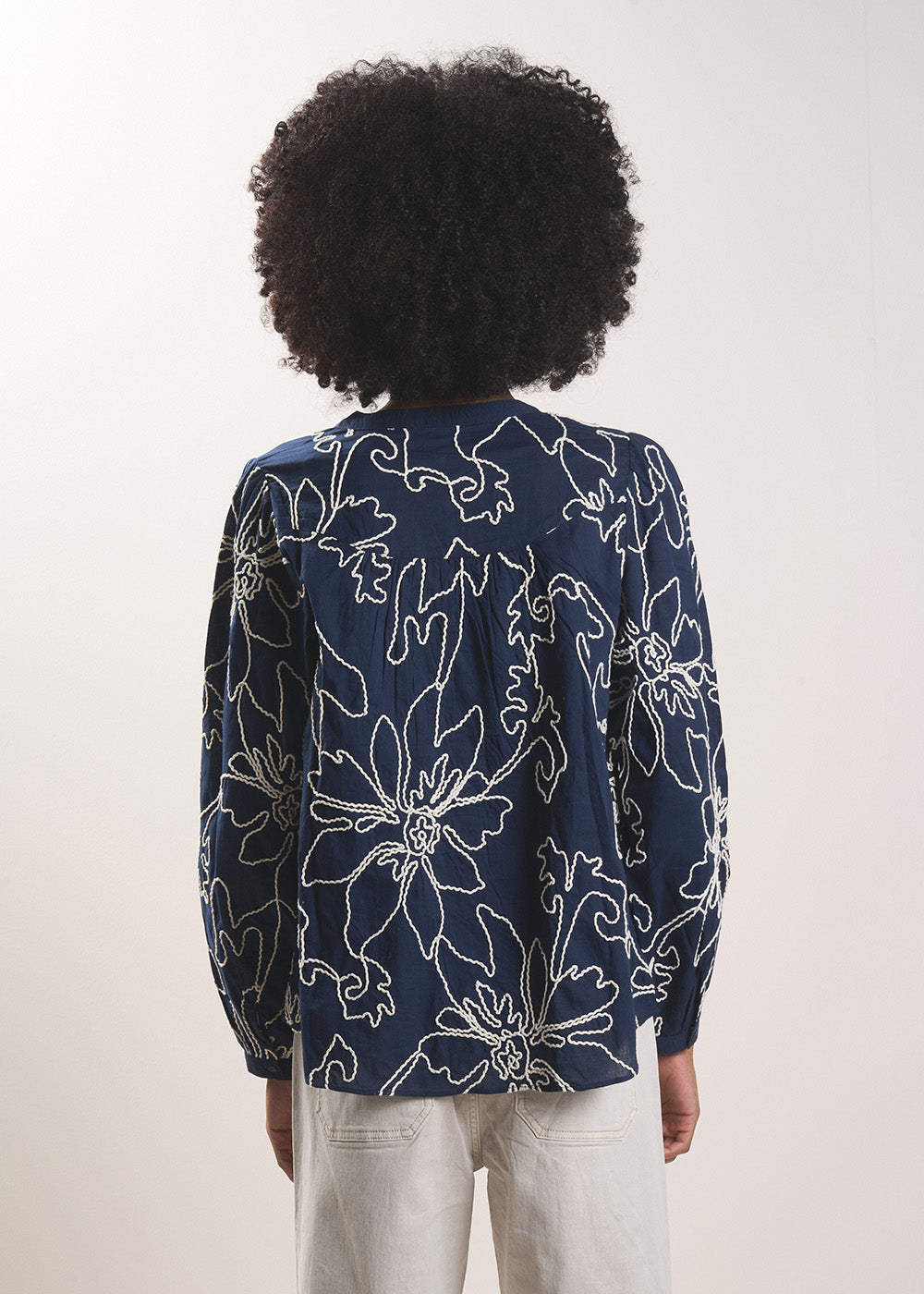 CAMARNIA Floral print shirt with Tunisian collar - 3 - Sud Express - Sud Express