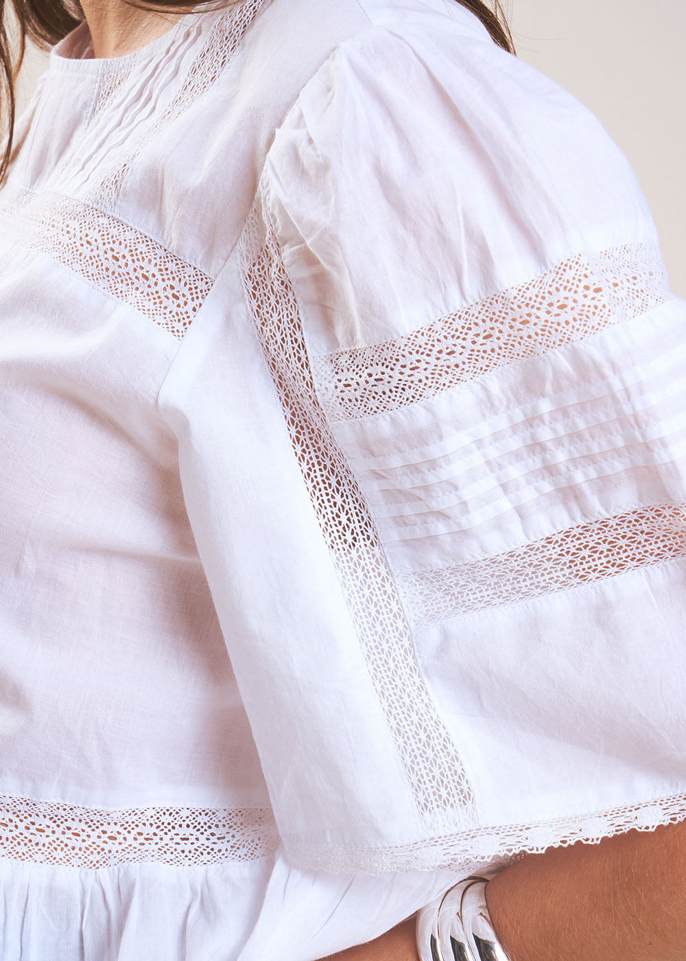 TOSIE Short-sleeved top with openwork details - 2 - Sud Express - Sud Express