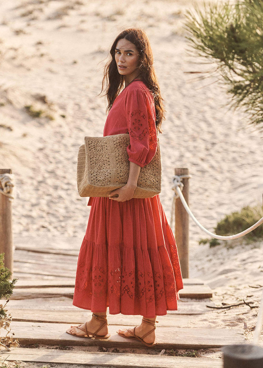 ROCKLINE Embroidered cotton voile dress - 1 - Sud Express - Sud Express