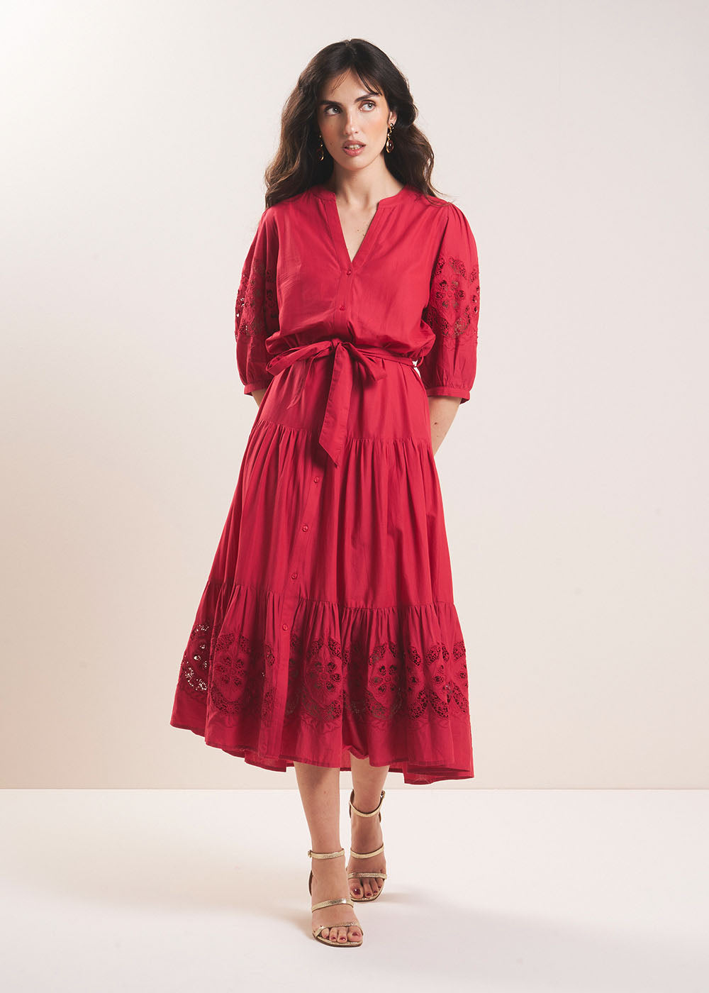 ROCKLINE Embroidered cotton voile dress - 1 - Sud Express - Sud Express