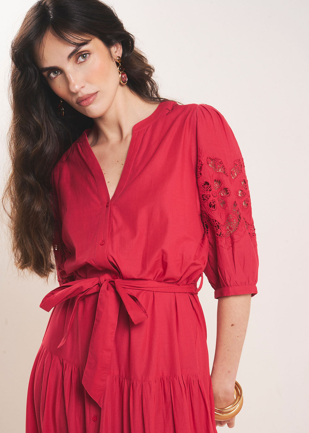 ROCKLINE Embroidered cotton voile dress - 4 - Sud Express - Sud Express