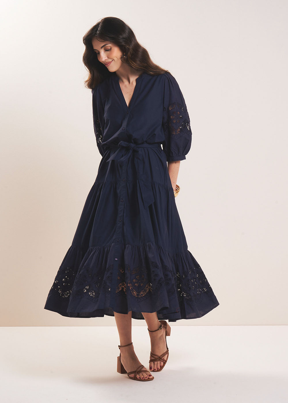 ROCKLINE Embroidered cotton voile dress - 1 - Sud Express - Sud Express