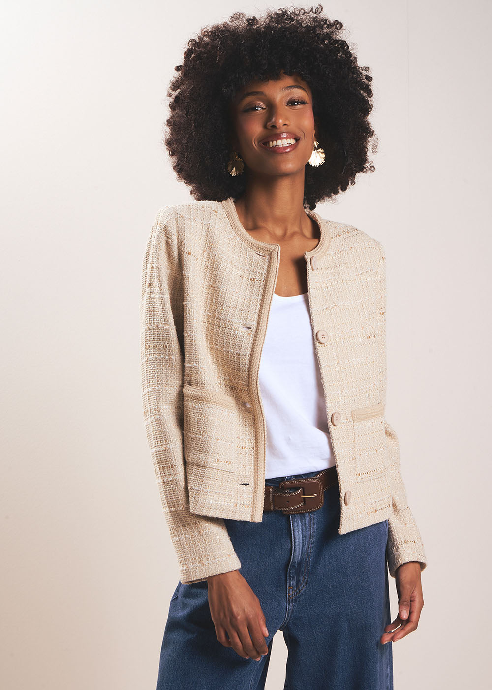 VAHAMI Short tweed jacket - 1 - Sud Express - Sud Express