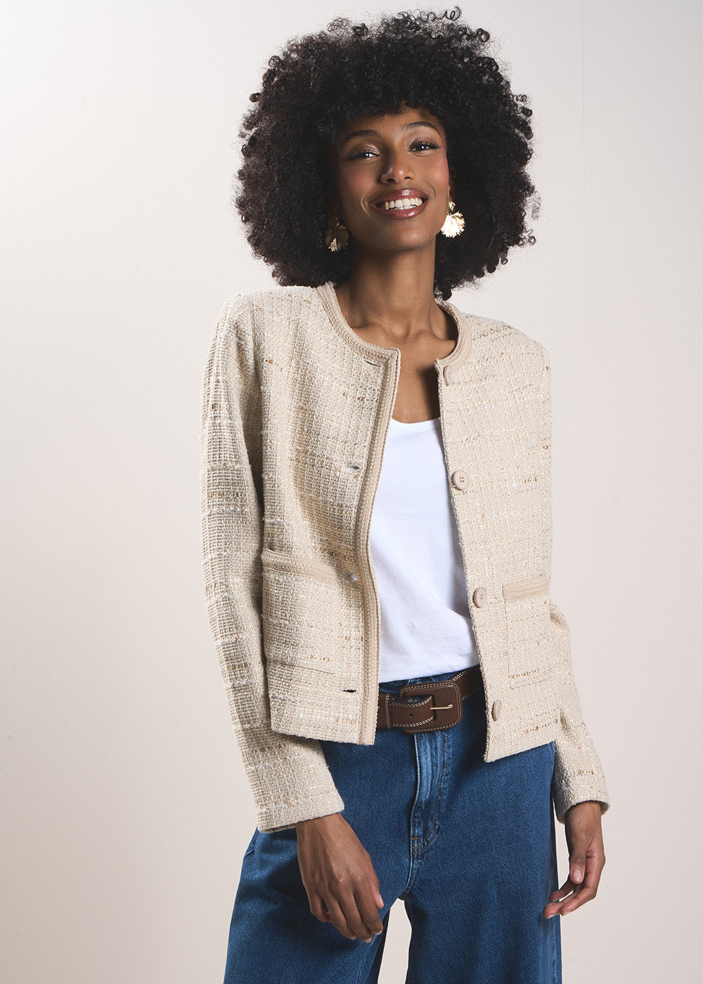 VAHAMI Short tweed jacket - 1 - Sud Express - Sud Express