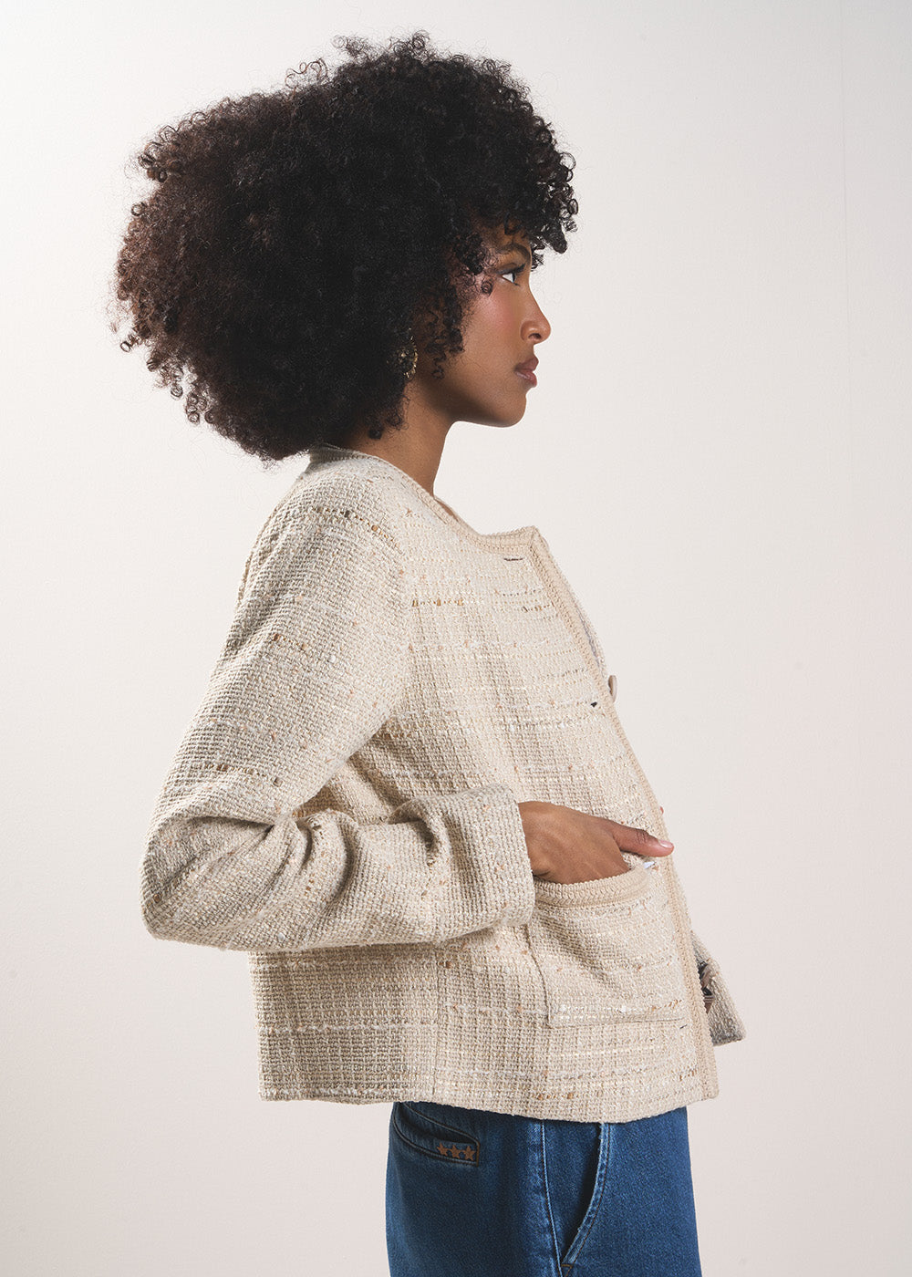 Short tweed jacket - Sud Express - 5 - Sud Express