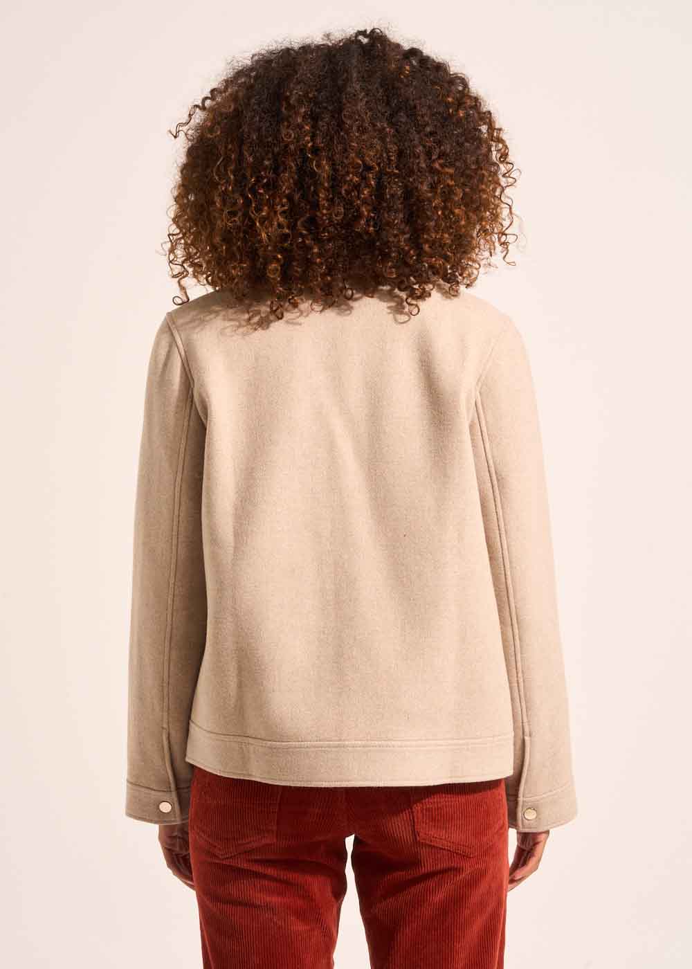 Short coat in wool fabric - Sud Express - 3 - Sud Express