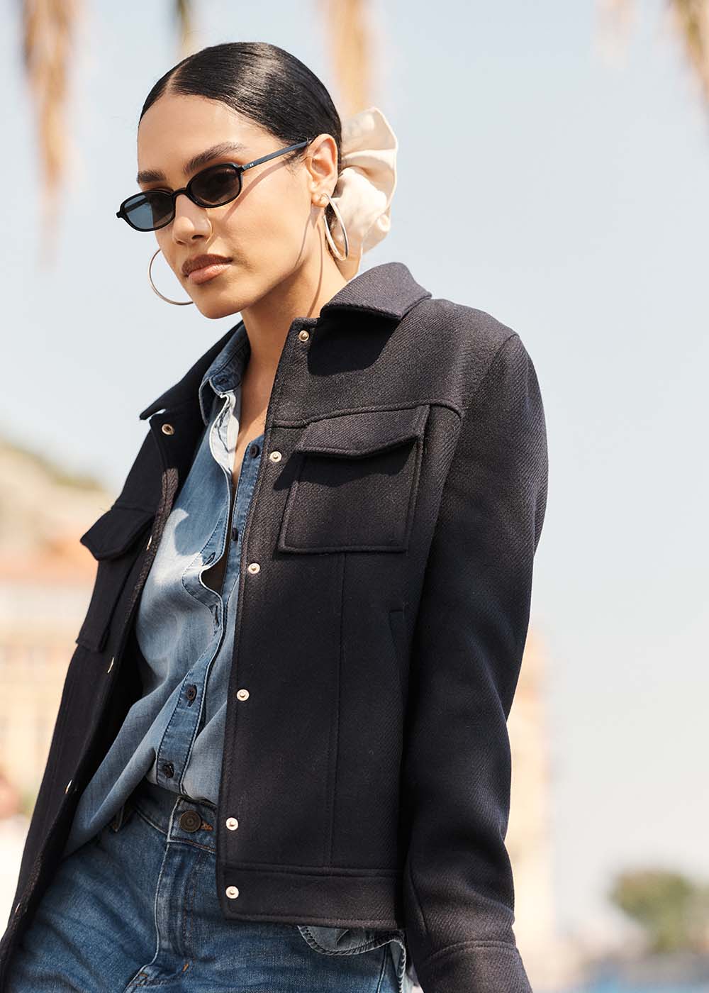 MABELOU Short coat in wool fabric - 1 - Sud Express - Sud Express