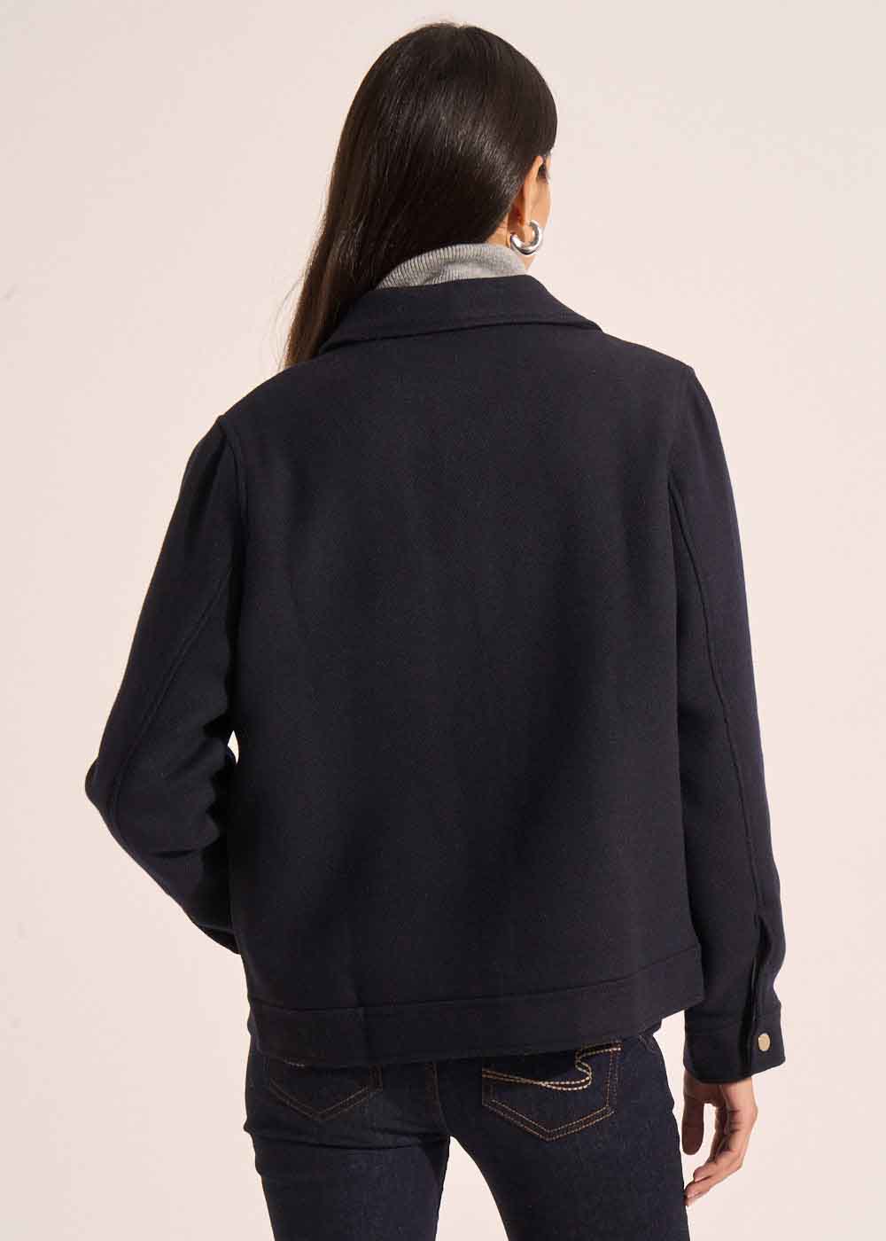 MABELOU Short coat in wool fabric - 3 - Sud Express - Sud Express