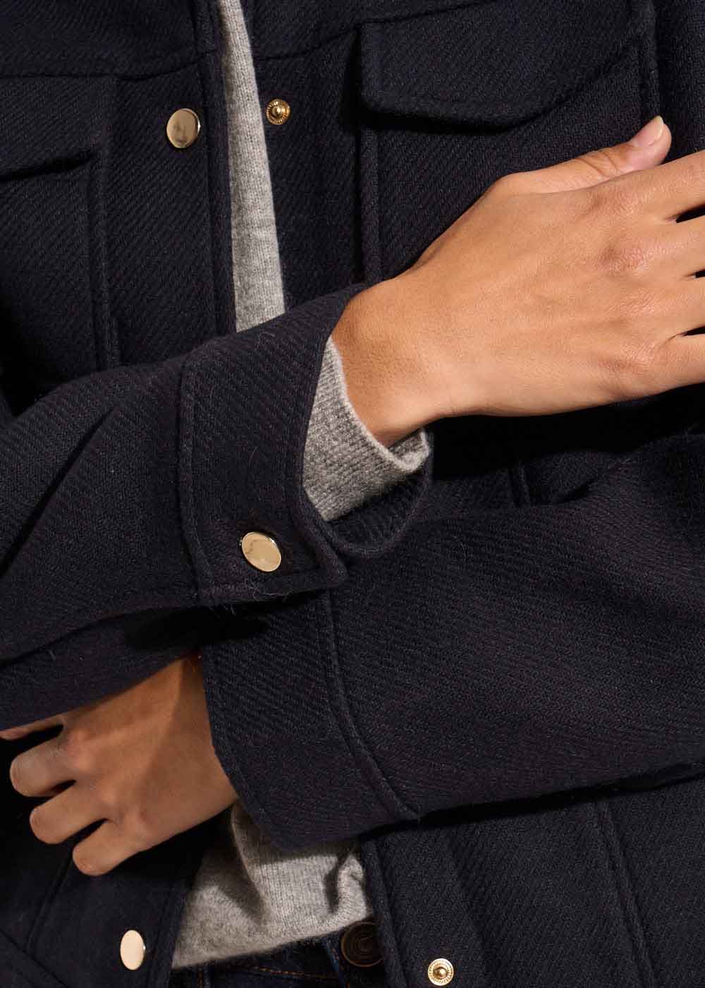 MABELOU Short coat in wool fabric - 4 - Sud Express - Sud Express