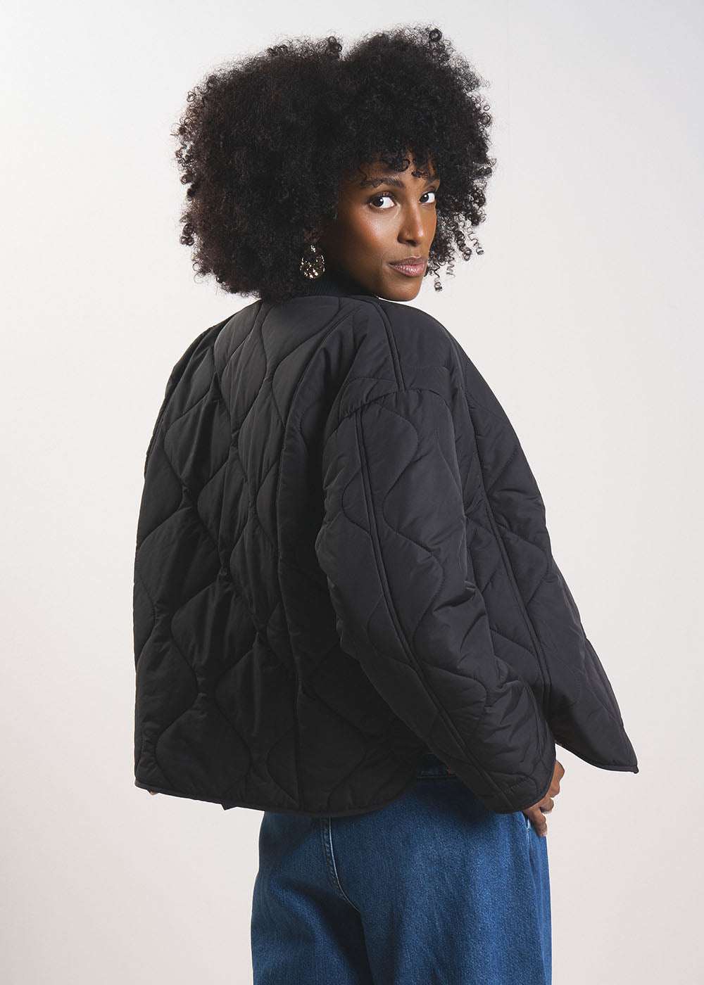 DARIOU Quilted jacket with leopard print lining - 3 - Sud Express - Sud Express