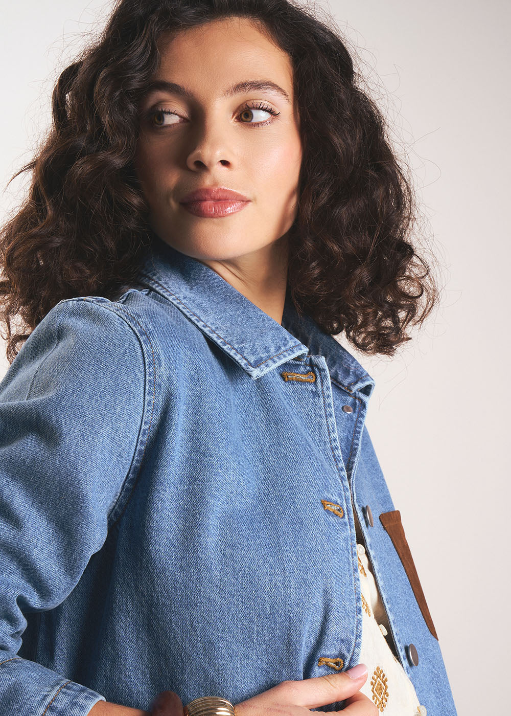 Long jacket with patch pockets - Sud Express - 4 - Sud Express