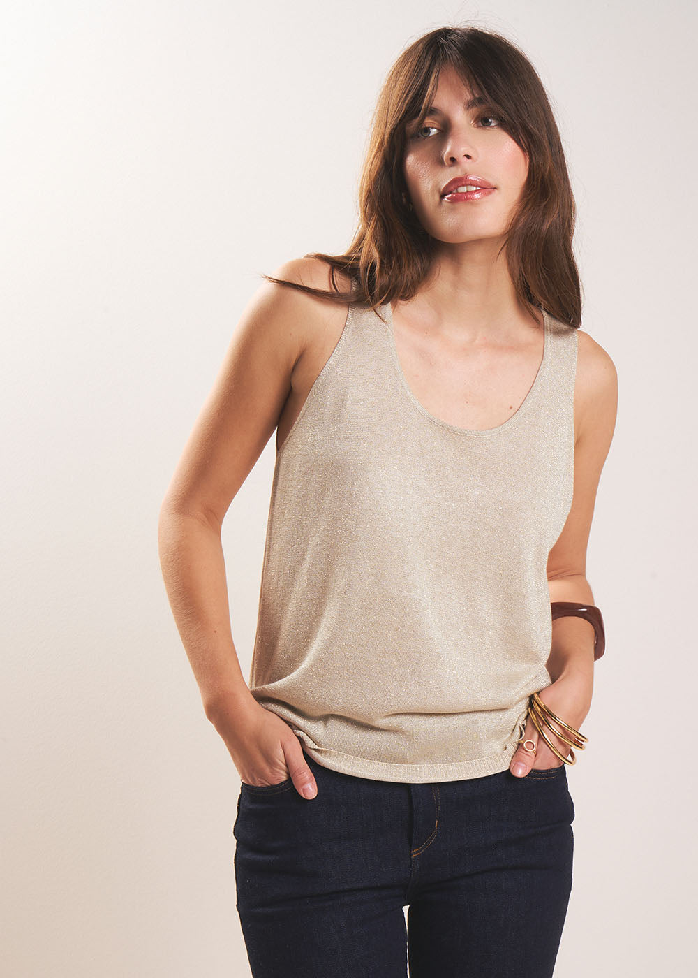 Tank top with a ballerina neckline - Sud Express - 4 - Sud Express