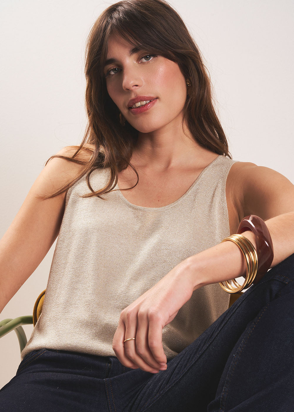 Tank top with a ballerina neckline - Sud Express - 5 - Sud Express