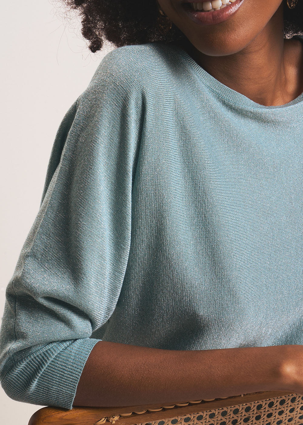 MATADOR Round neck jumper with metallic fibres - 2 - Sud Express - Sud Express