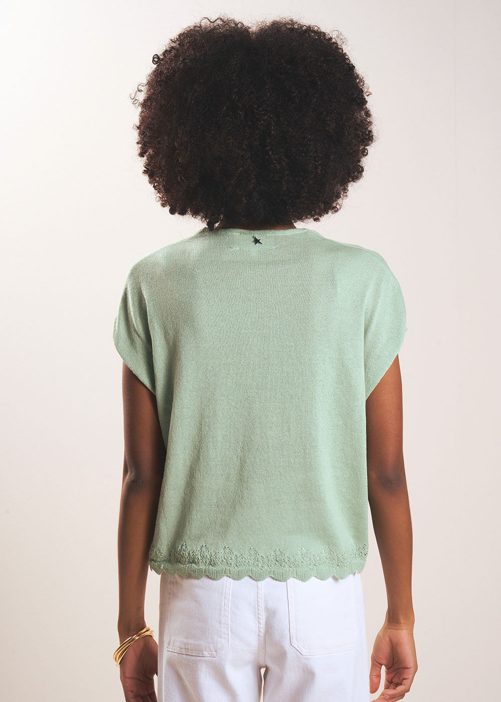 MARGARA Sleeveless V-neck jumper - 3 - Sud Express - Sud Express