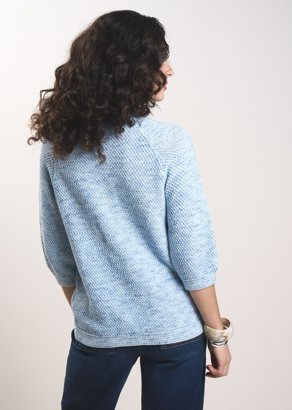 MATAMY Round neck jumper with mid-length sleeves - 3 - Sud Express - Sud Express