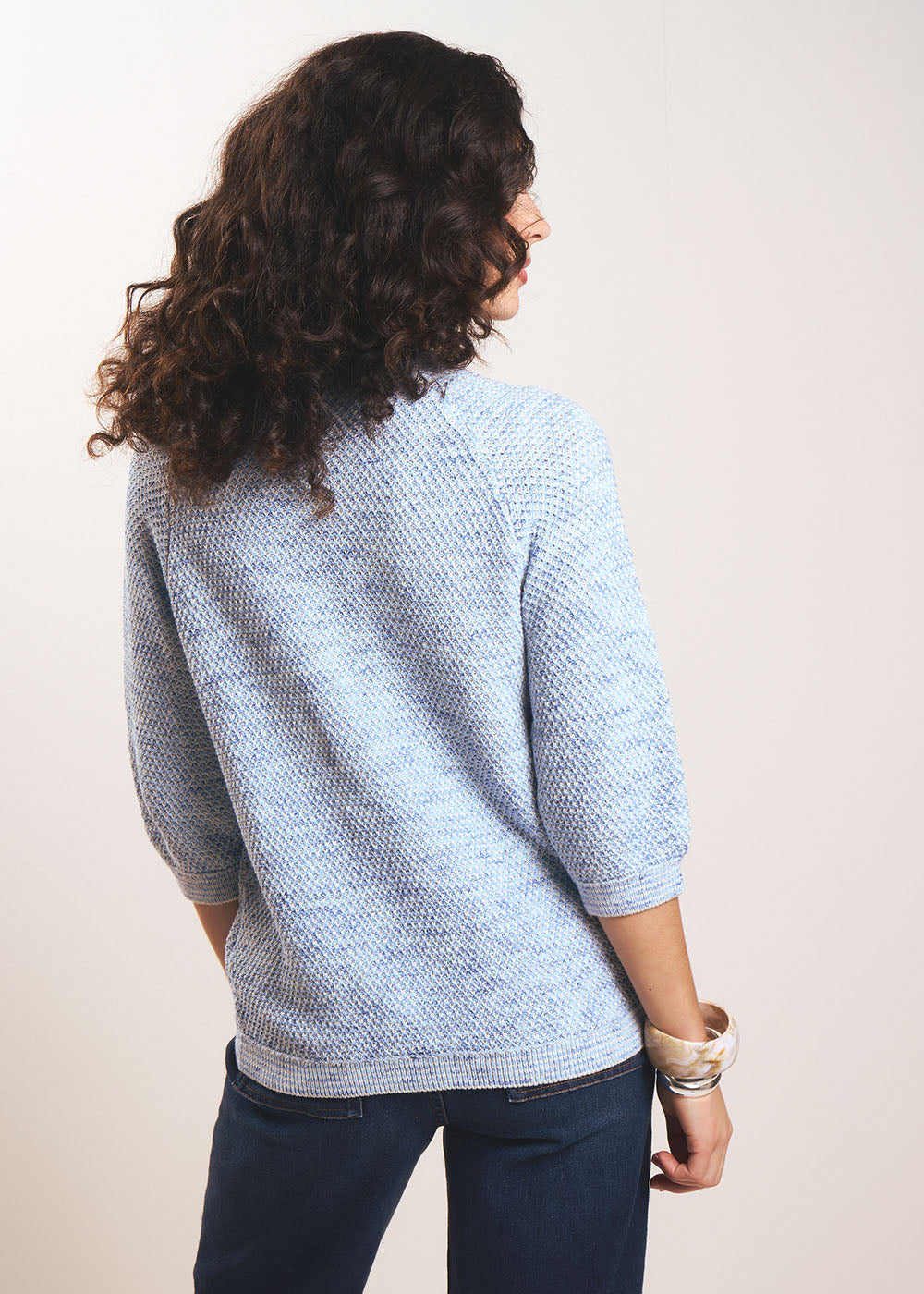 MATAMY Round neck jumper with mid-length sleeves - 3 - Sud Express - Sud Express