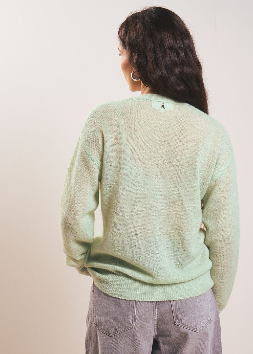 Pull col V en mohair - Sud Express - 3 - Sud Express