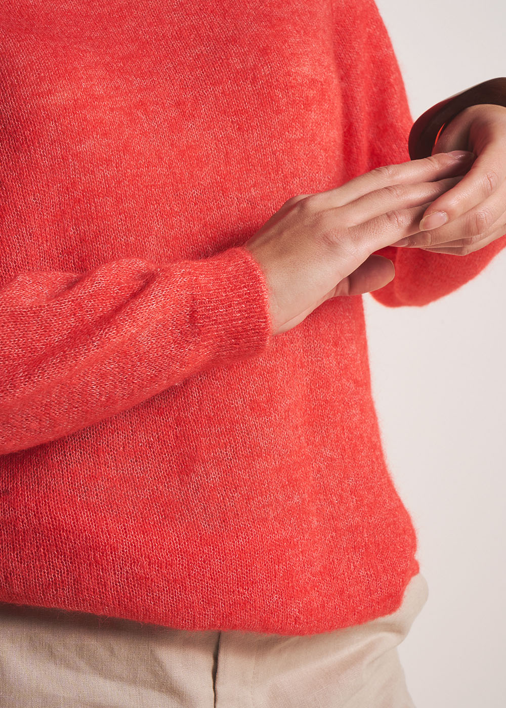 MIGUELO Round neck jumper with ribbed detailing - 4 - Sud Express - Sud Express