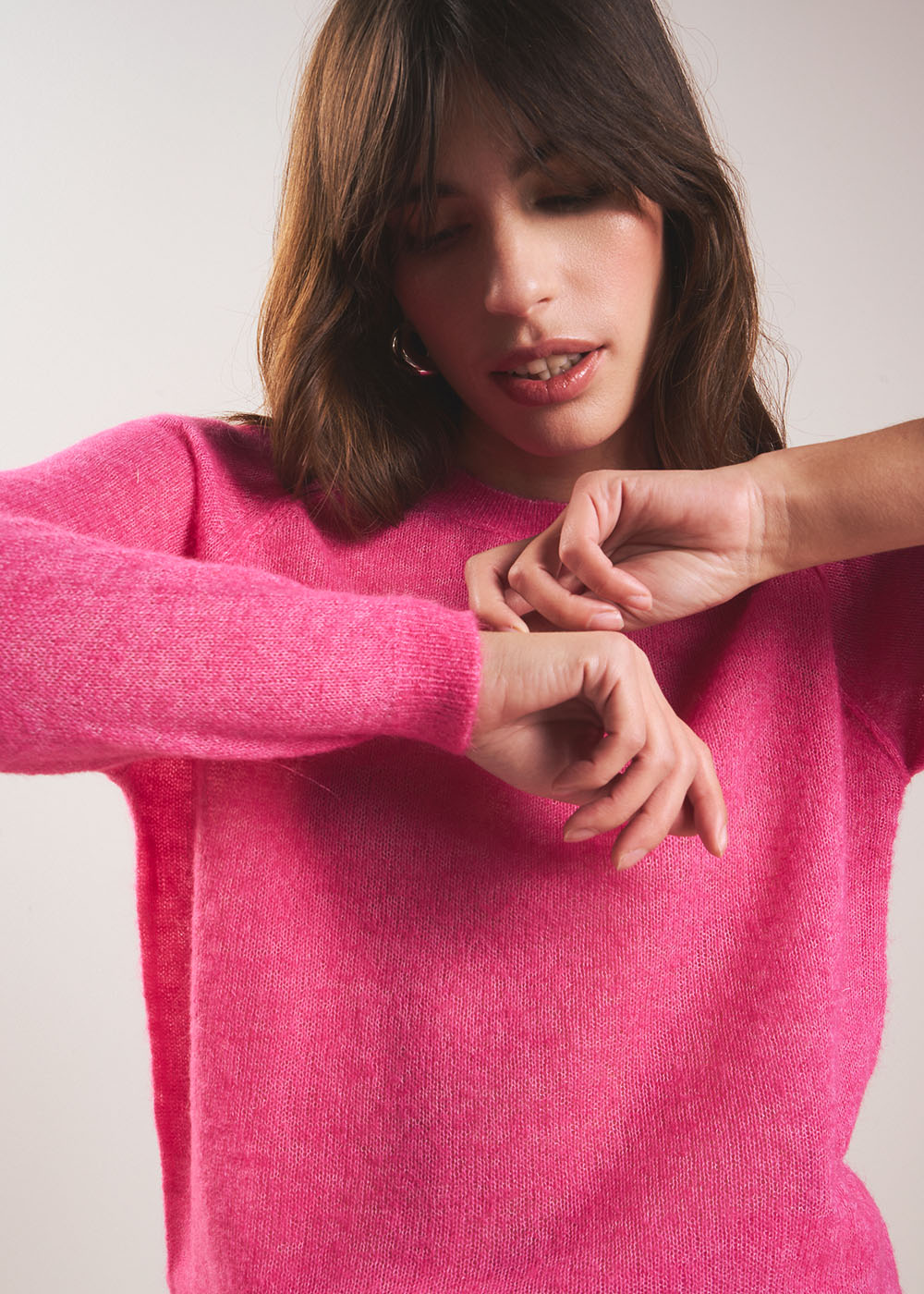 MIGUELO Round neck jumper with ribbed detailing - 2 - Sud Express - Sud Express