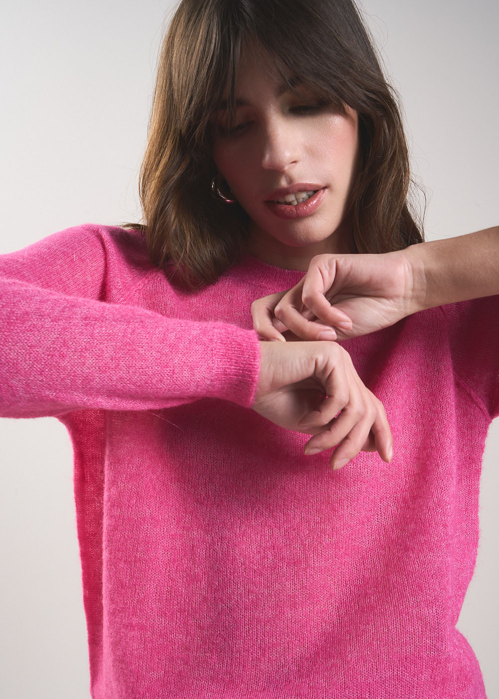 Round neck jumper with ribbed detailing - Sud Express - 2 - Sud Express