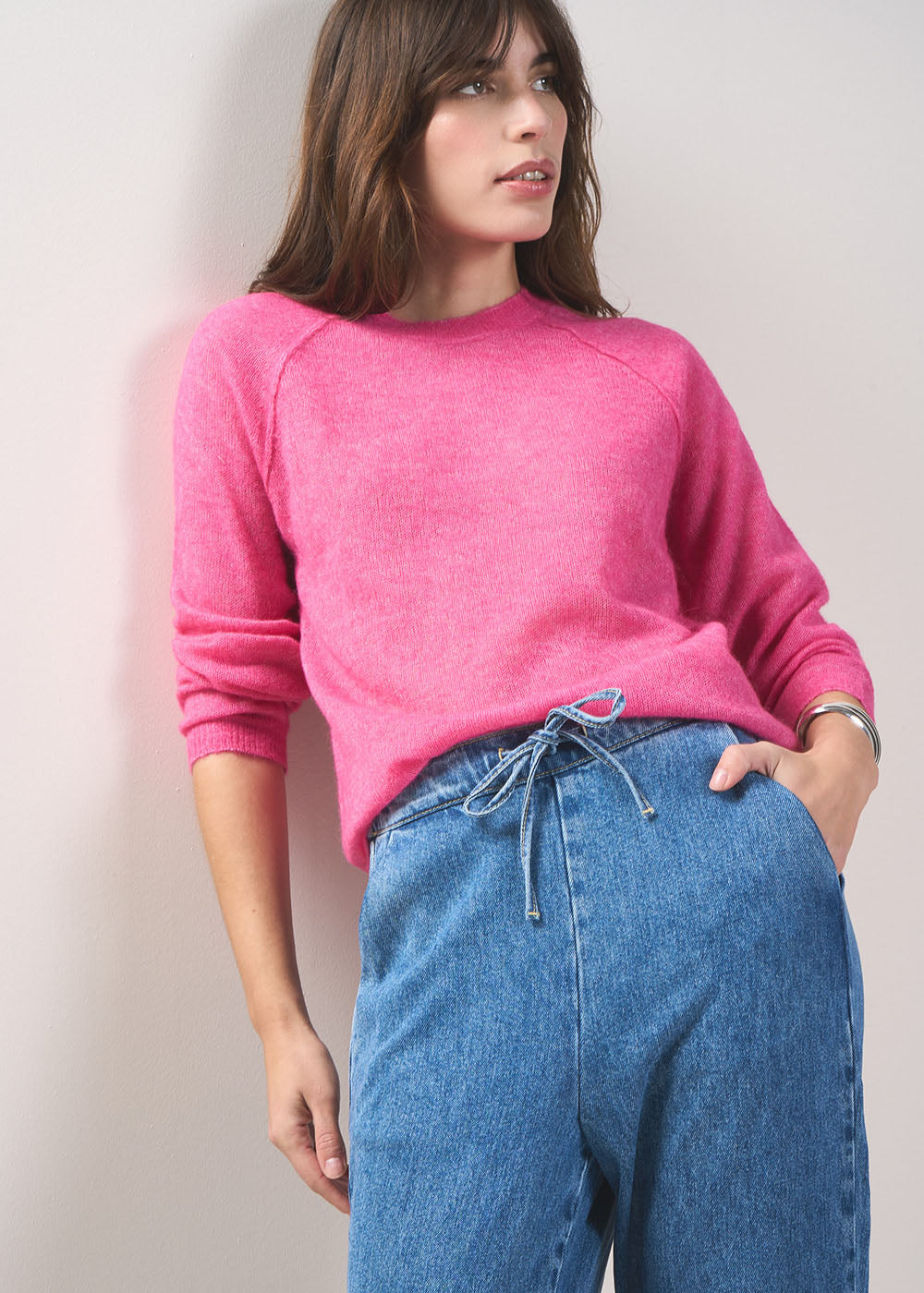 Round neck jumper with ribbed detailing - Sud Express - 5 - Sud Express