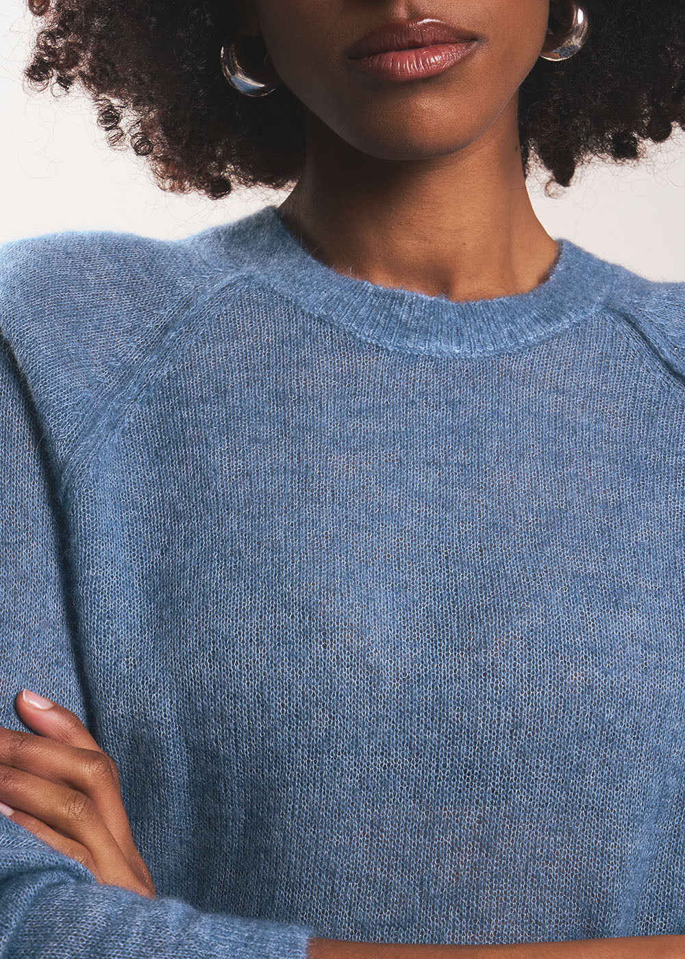 MIGUELO Round neck jumper with ribbed detailing - 2 - Sud Express - Sud Express