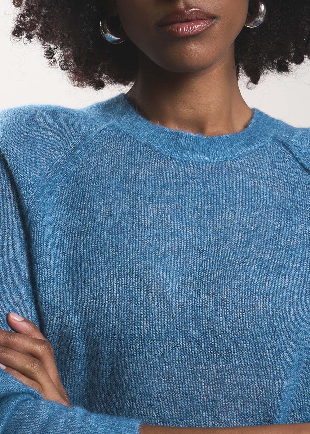 MIGUELO Round neck jumper with ribbed detailing - 2 - Sud Express - Sud Express