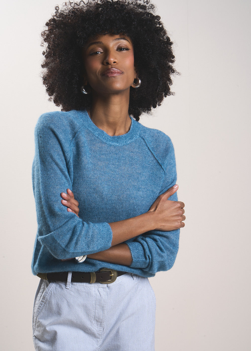 Round neck jumper with ribbed detailing - Sud Express - 5 - Sud Express