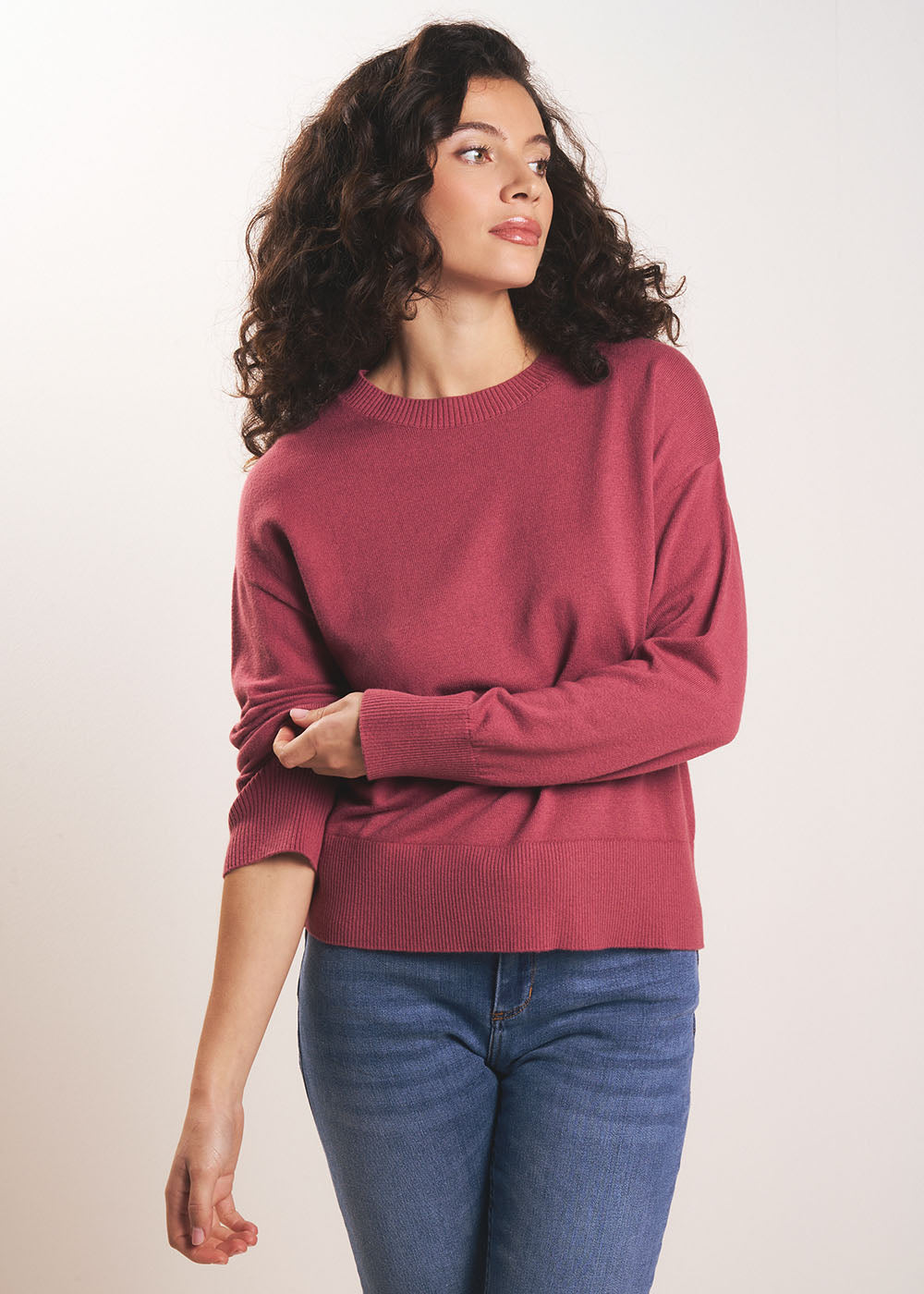 MANEYLA High-neck jumper in cotton wool - 4 - Sud Express - Sud Express
