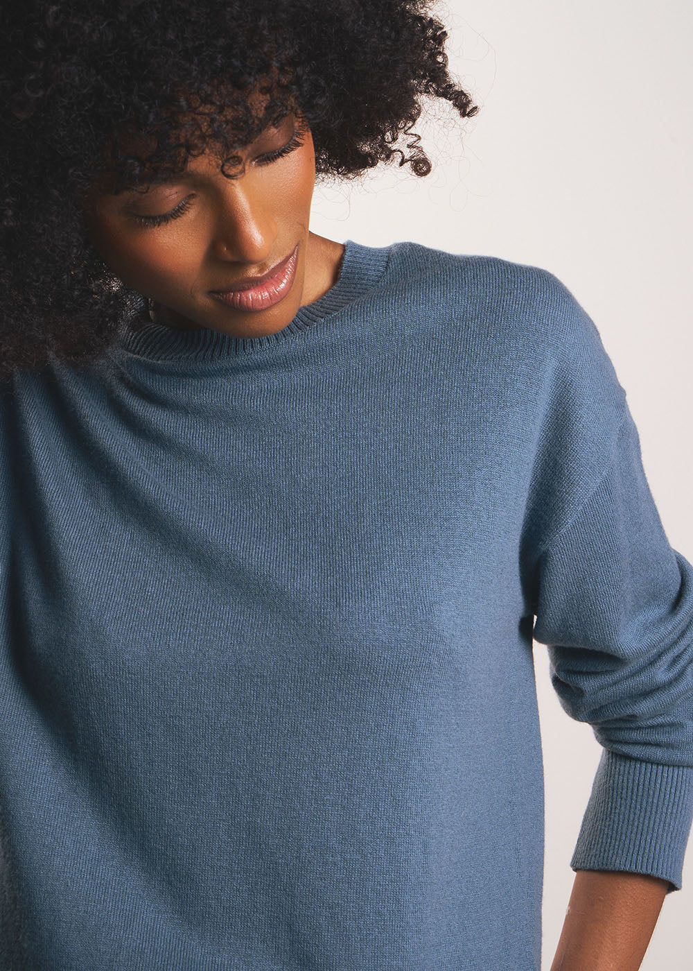 MANEYLA High-neck jumper in cotton wool - 2 - Sud Express - Sud Express