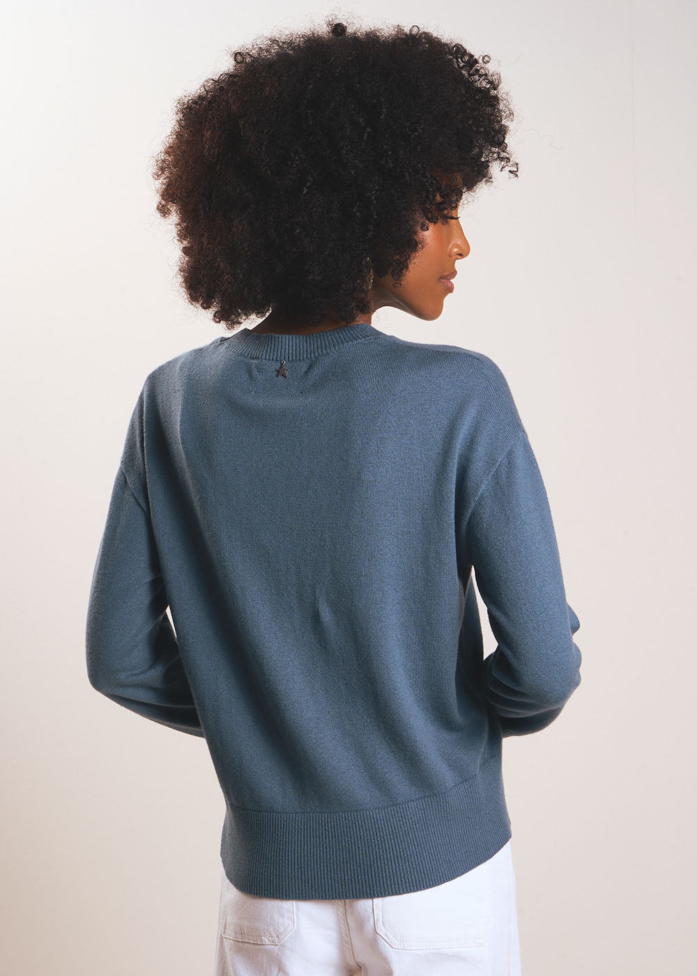 MANEYLA High-neck jumper in cotton wool - 3 - Sud Express - Sud Express