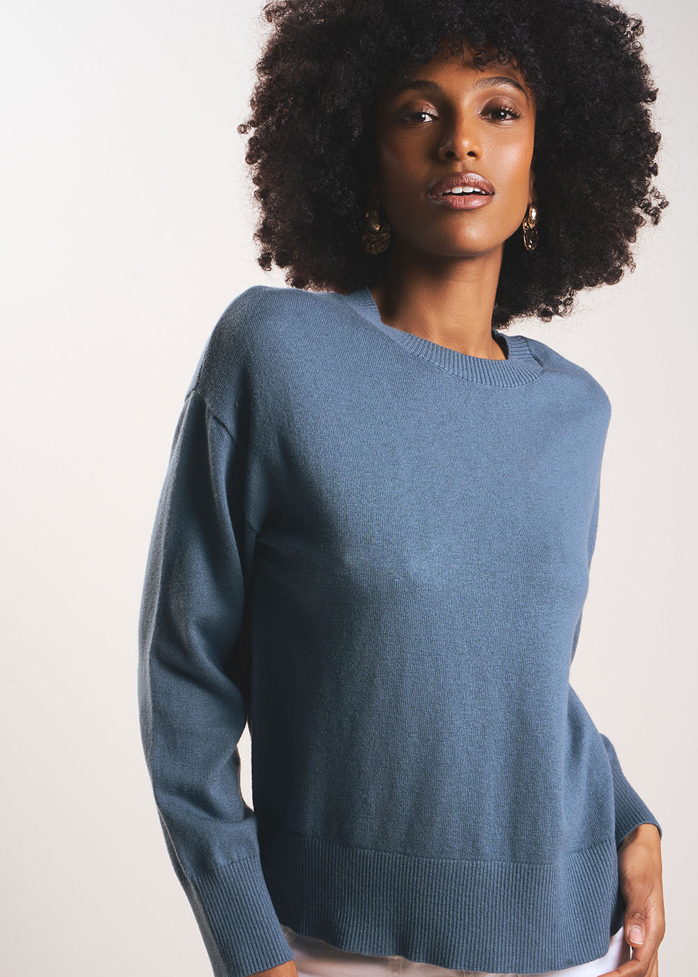MANEYLA High-neck jumper in cotton wool - 4 - Sud Express - Sud Express