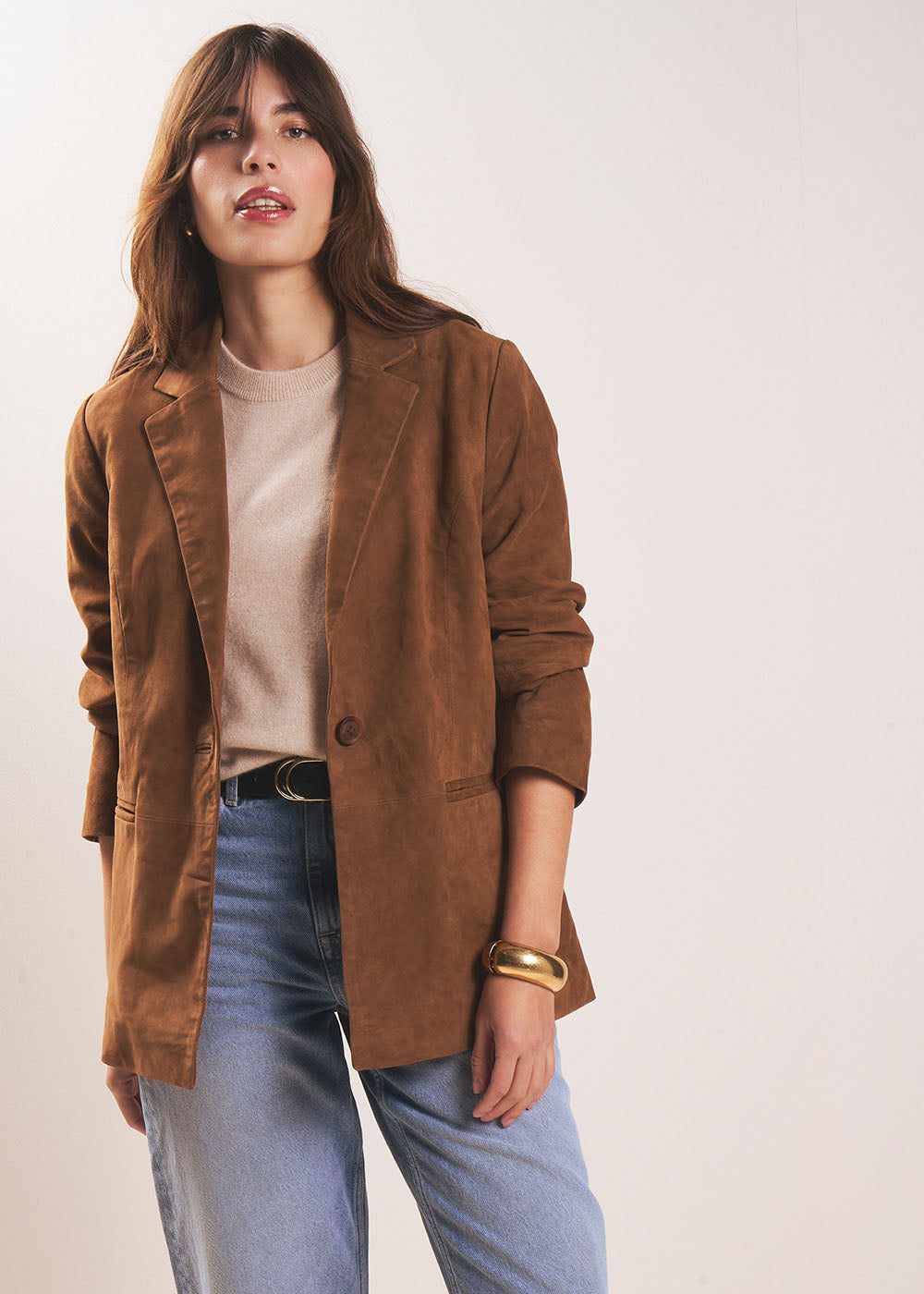 VANESSA Mid-length leather jacket - 1 - Sud Express - Sud Express