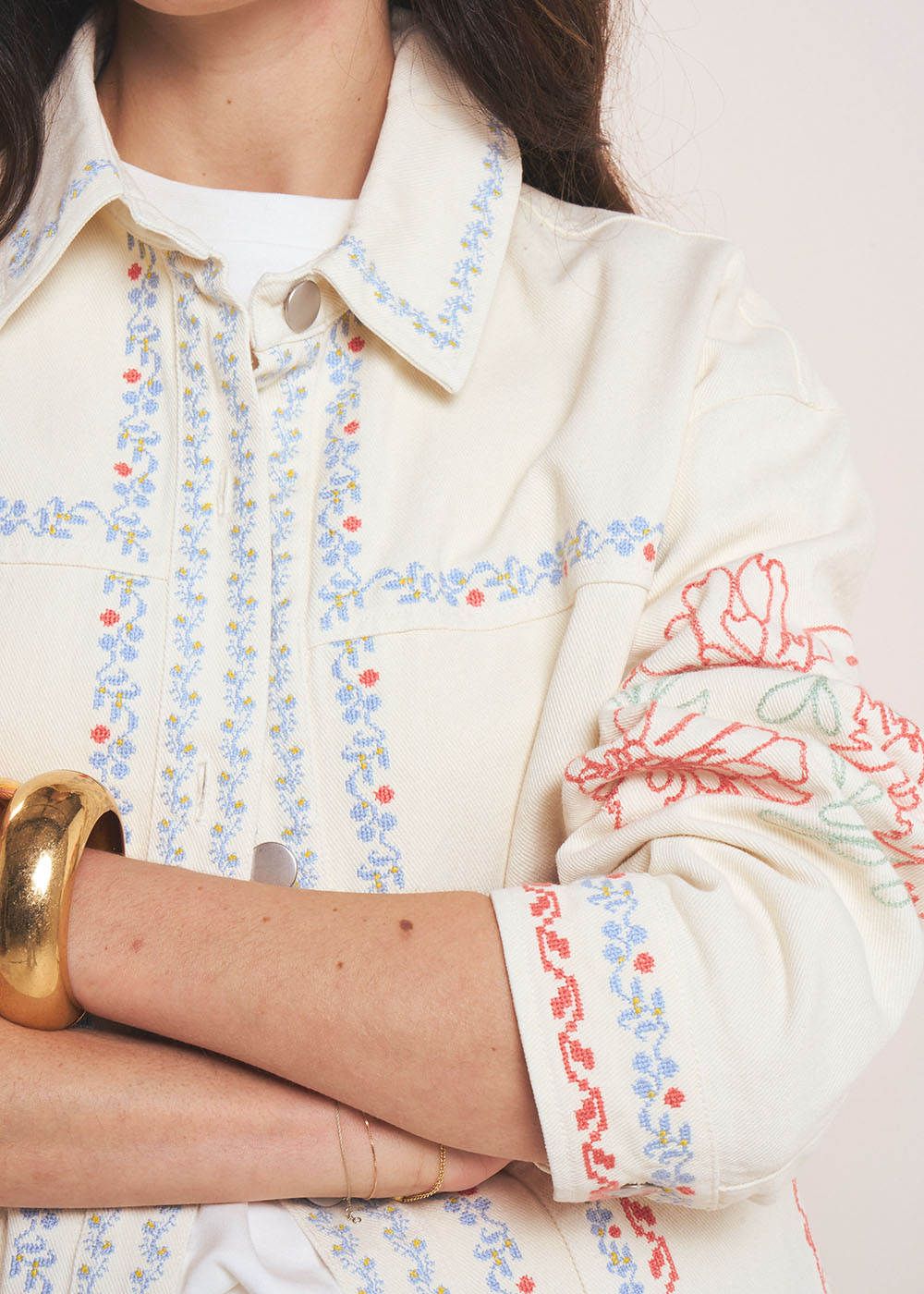 VELEA Embroided overshirt - 2 - Sud Express - Sud Express