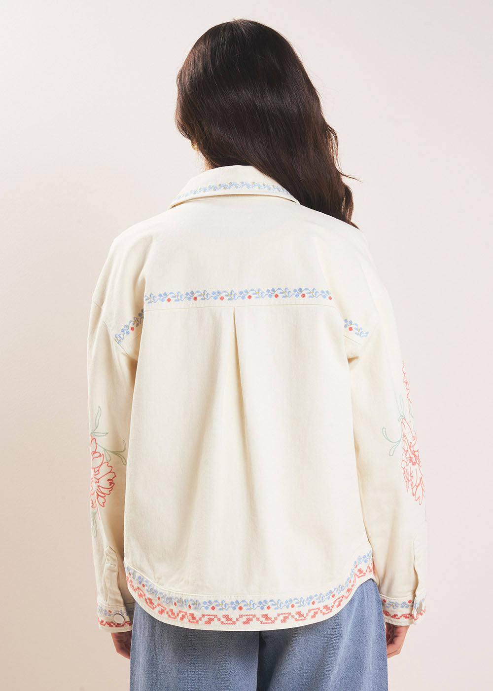 VELEA Embroided overshirt - 3 - Sud Express - Sud Express