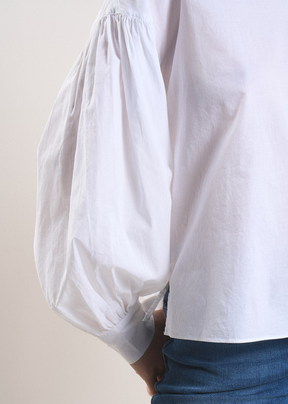 Long-sleeved cotton voile blouse - Sud Express - 5 - Sud Express