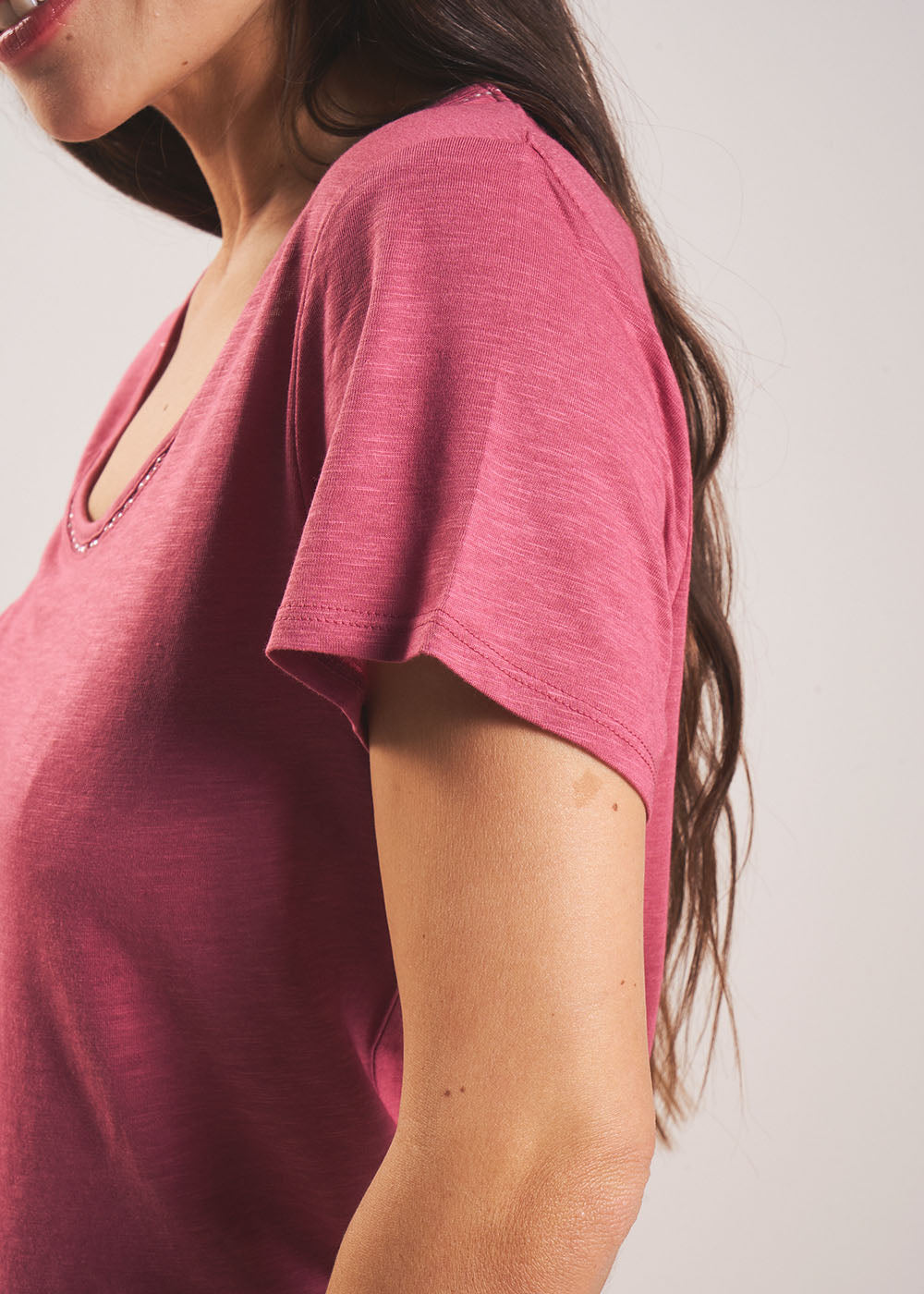 TORNADI Modal cotton crew neck T-shirt - 2 - Sud Express - Sud Express